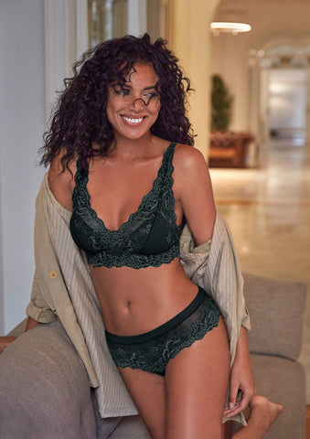 Soutien-gorge sans armature Greta Vert bouteille